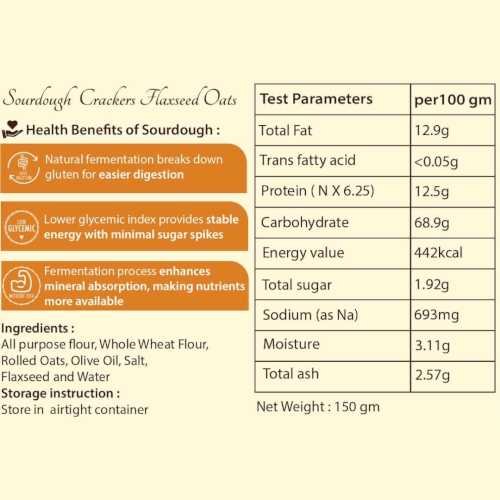 Product Image for Flaxseeds & Oats Crackers